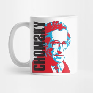 Chomsky red and blue Mug